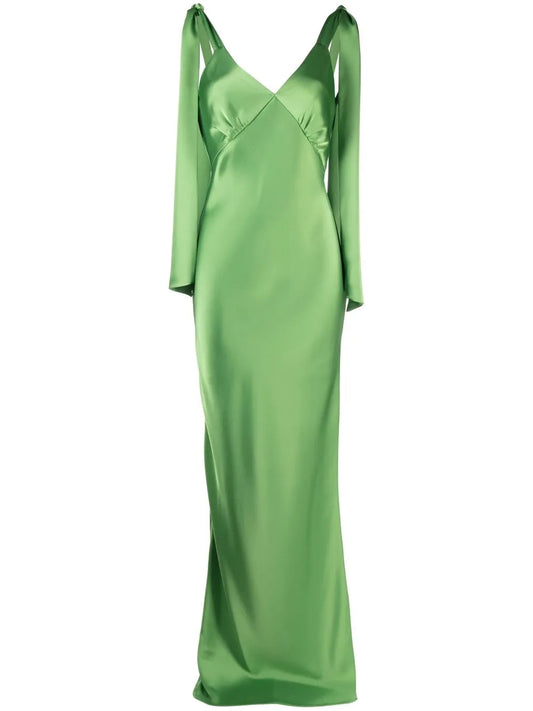 Vpm Atelier Satin Finish Drape Detail Gown