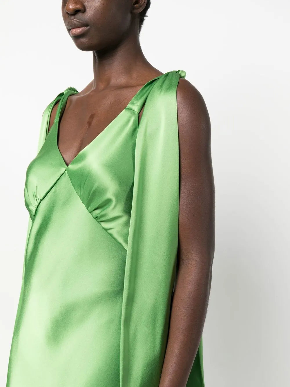 Vpm Atelier Satin Finish Drape Detail Gown