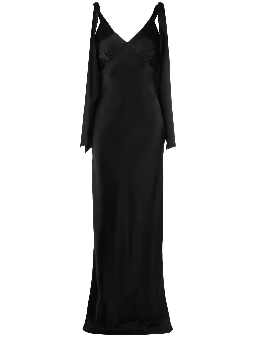 Vpm Atelier Satin Finish V Neck Gown