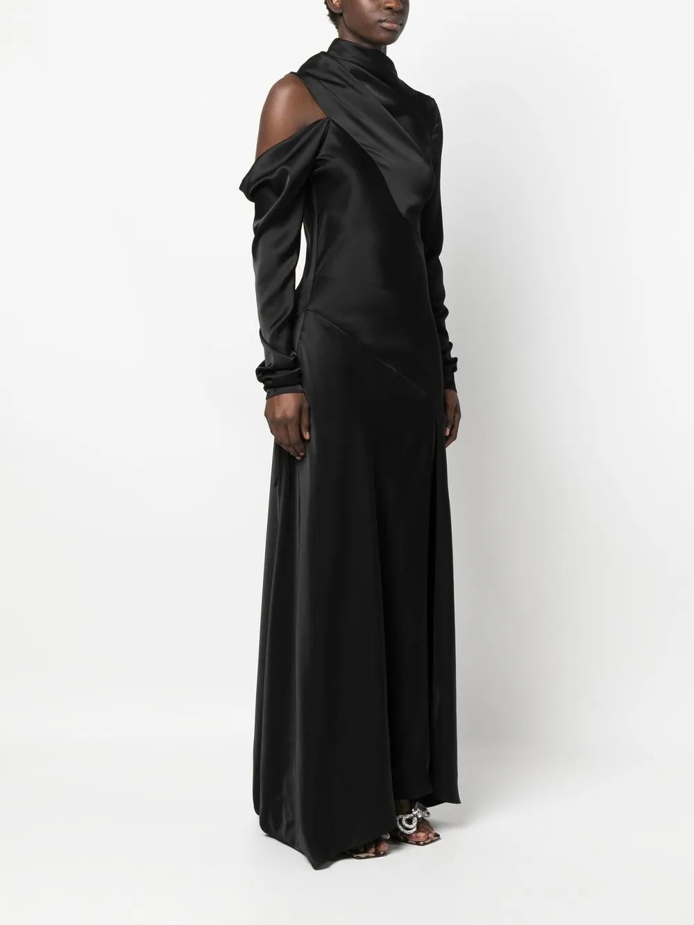 Vpm Atelier Satin Finish Drape Detail Gown