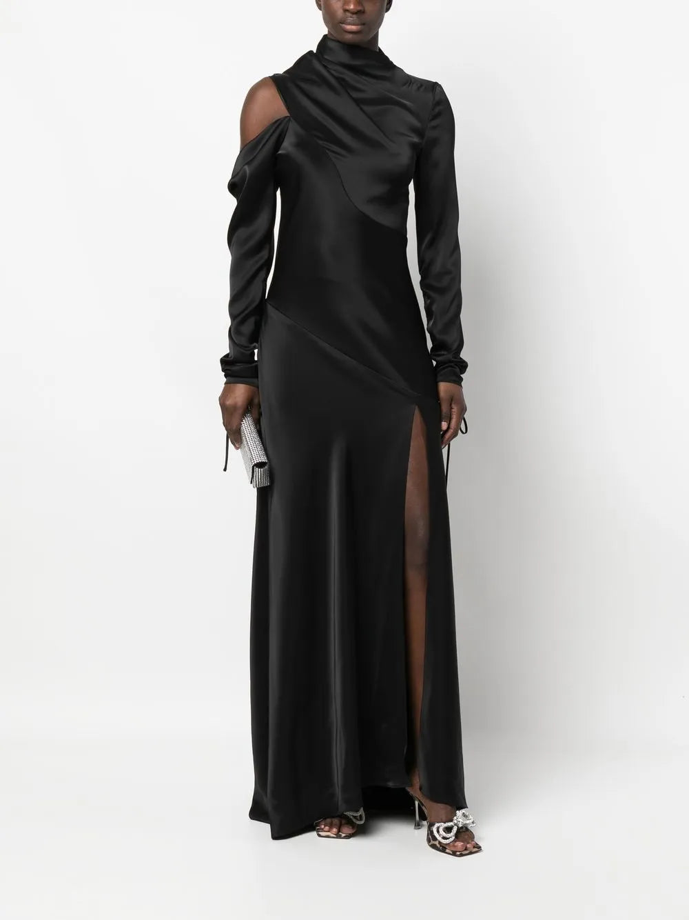 Vpm Atelier Satin Finish Drape Detail Gown