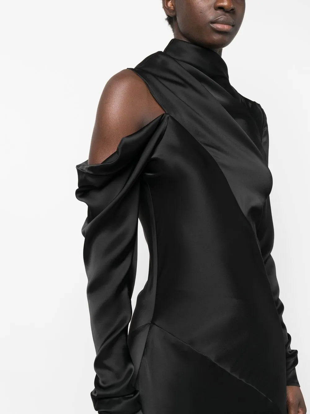 Vpm Atelier Satin Finish Drape Detail Gown