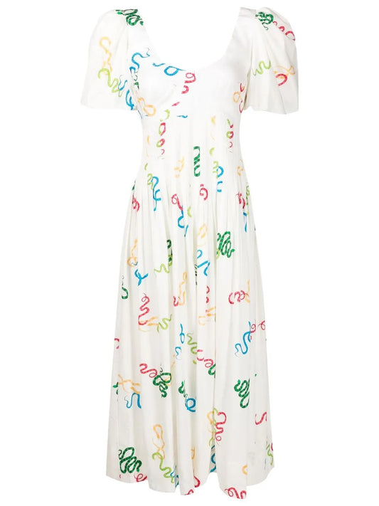 Isolda Gilda Motif Print Dress