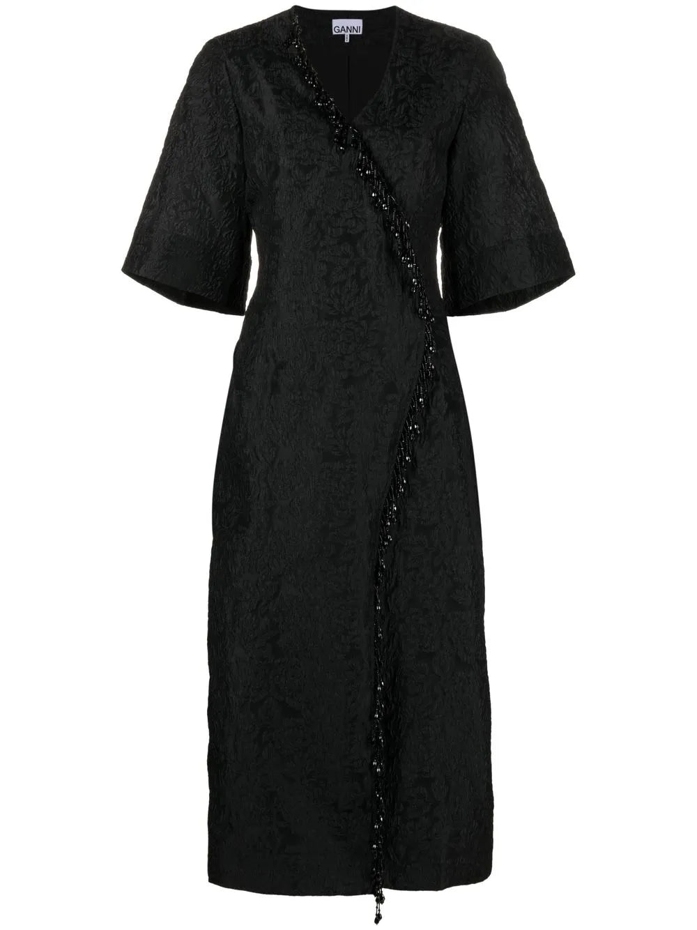 Ganni Jacquard Organza Midi Dress