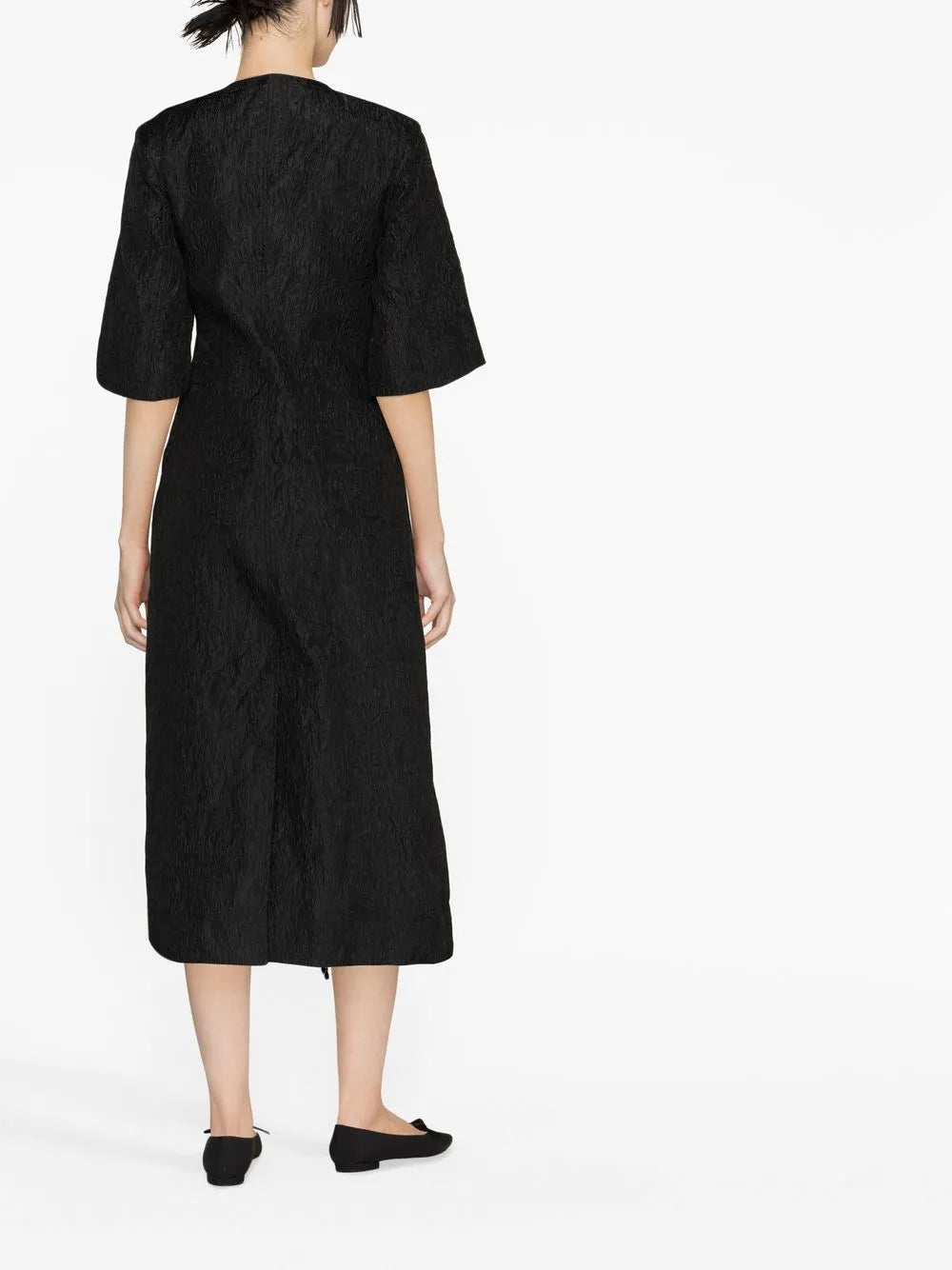 Ganni Jacquard Organza Midi Dress