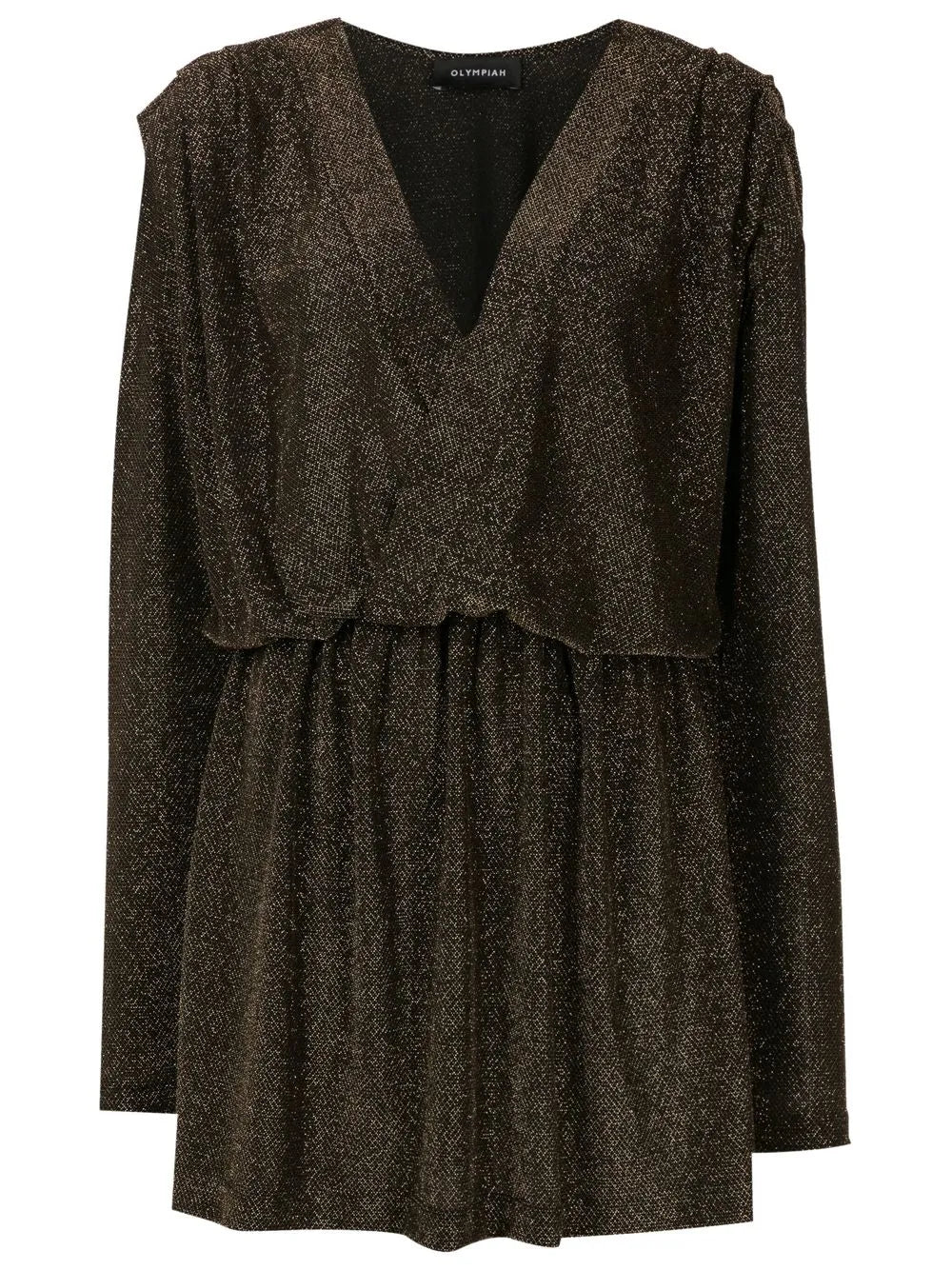 Olympiah V Neck Lurex Mini Dress