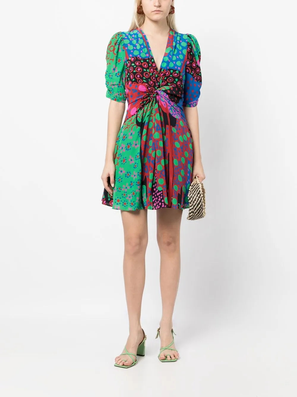 Rhode Graphic Print Short Sleeve Mini Dress