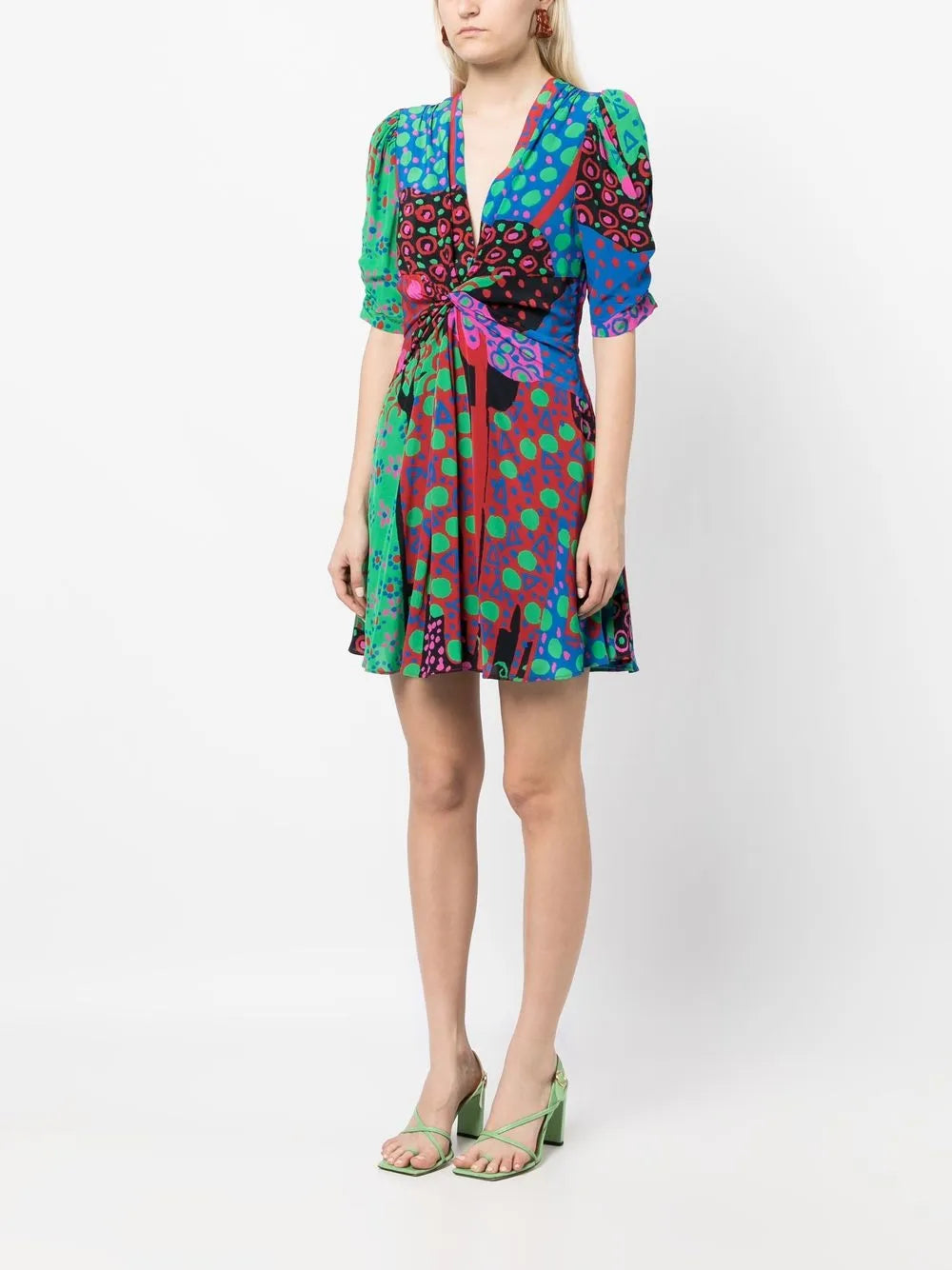 Rhode Graphic Print Short Sleeve Mini Dress