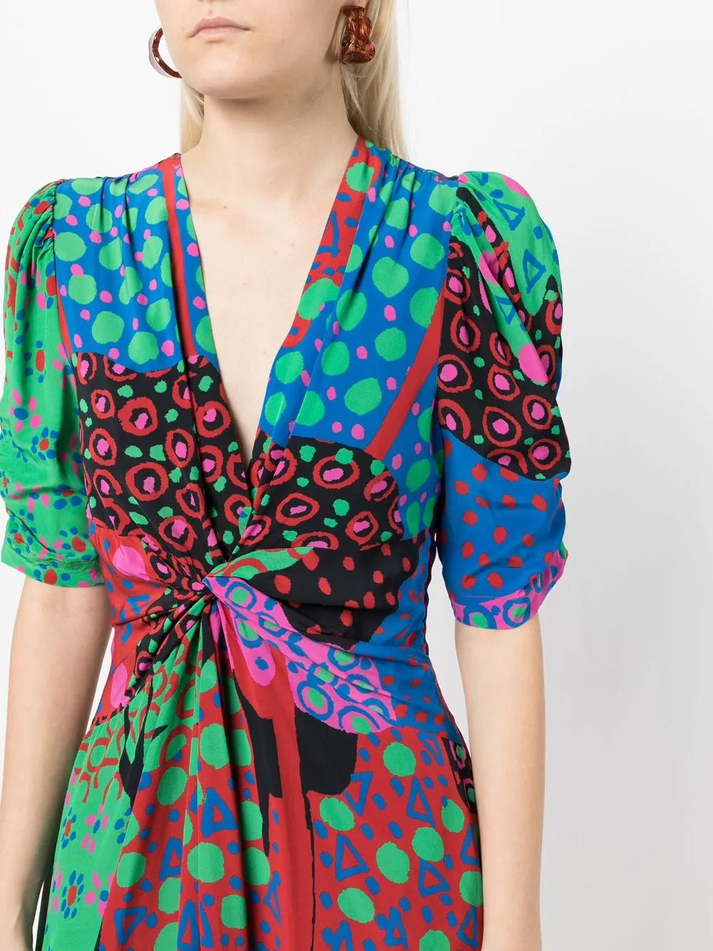 Rhode Graphic Print Short Sleeve Mini Dress