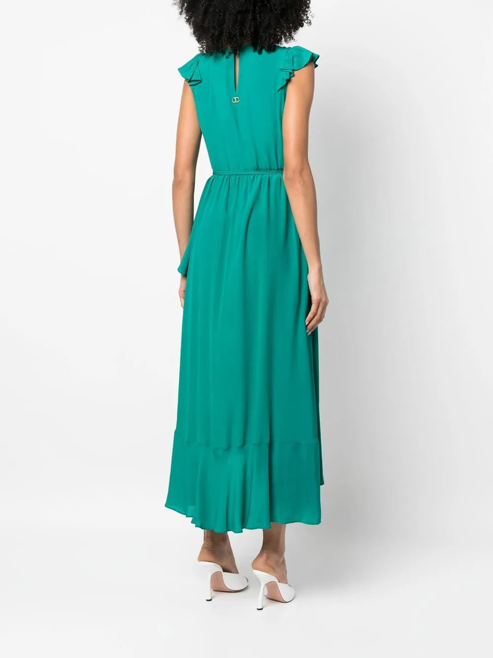 Twinset Ruffled Asymmetric Midi Dress