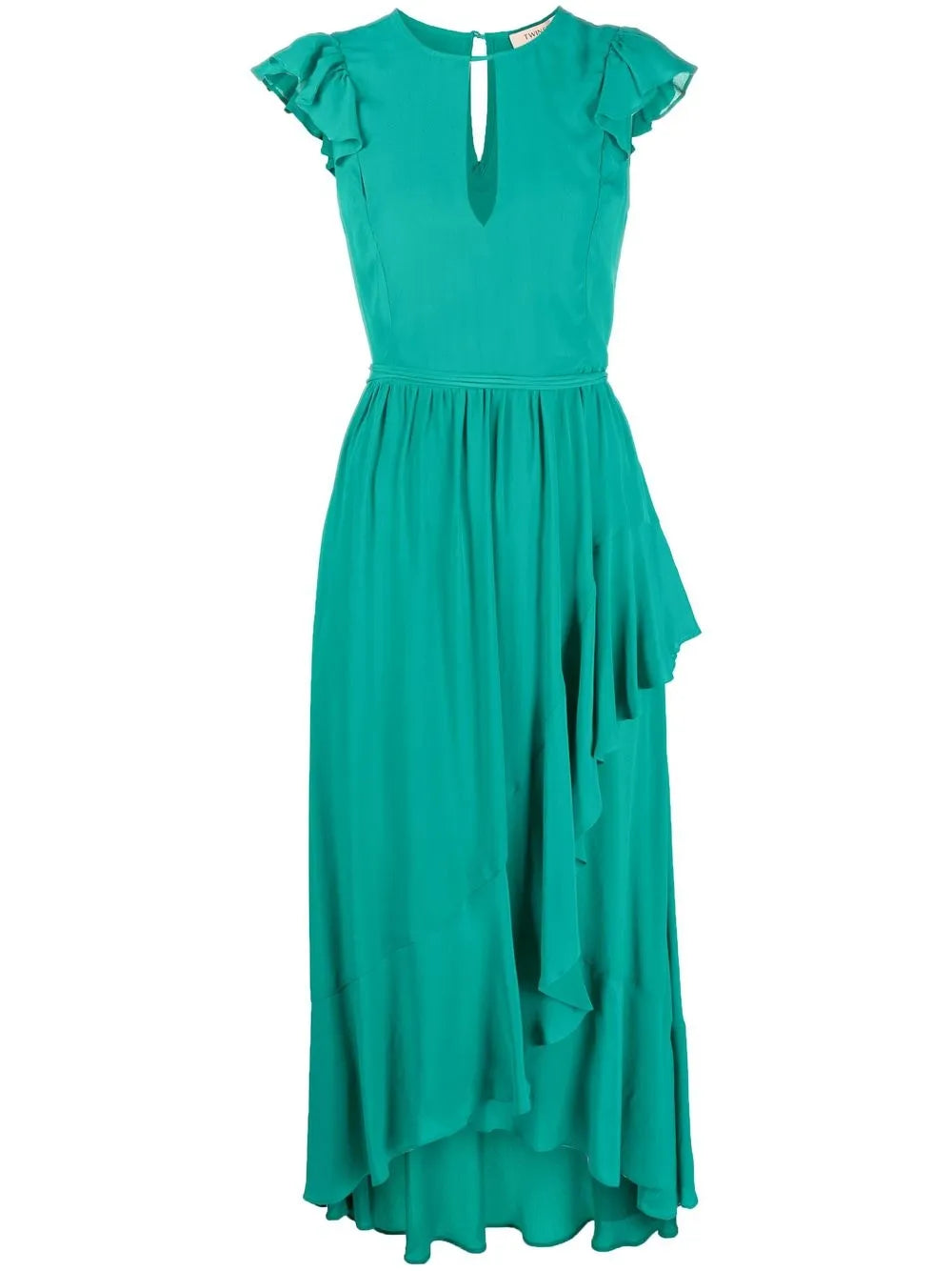 Twinset Ruffled Asymmetric Midi Dress