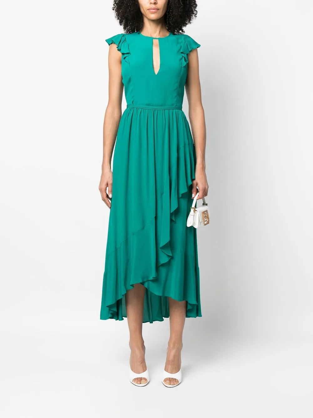 Twinset Ruffled Asymmetric Midi Dress