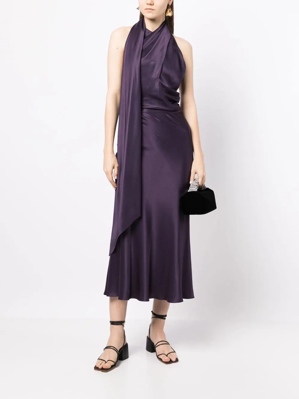 Materiel Halterneck Midi Dress
