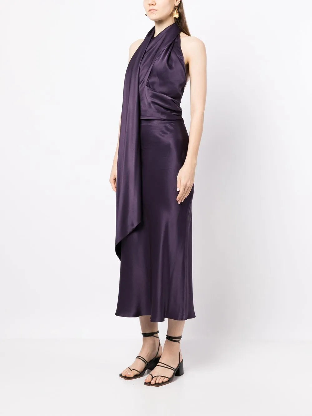 Materiel Halterneck Midi Dress