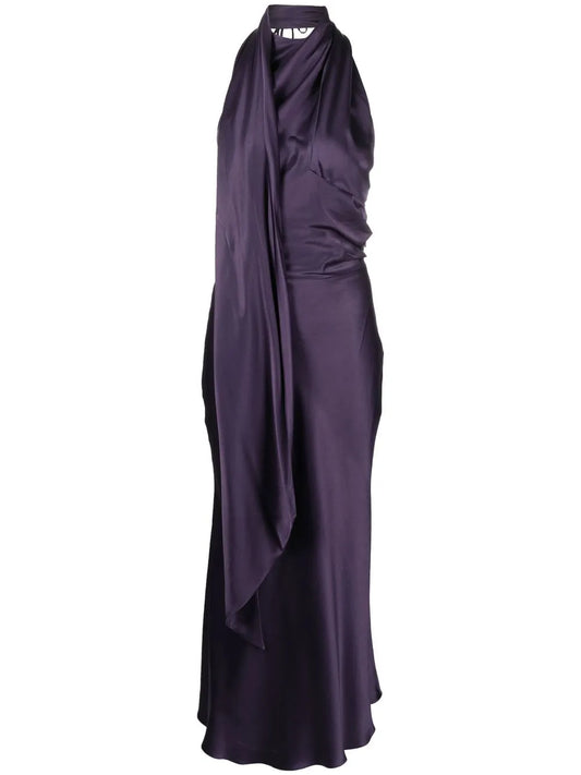 Materiel Halterneck Midi Dress