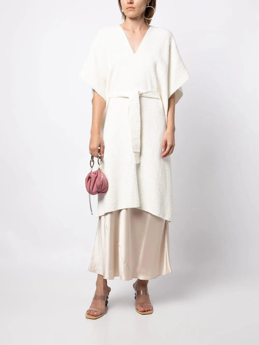 Voz V Neck Cotton Dress