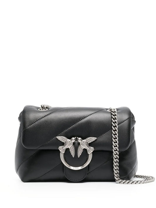 Pinko Mini Love Puff Leather Shoulder Bag