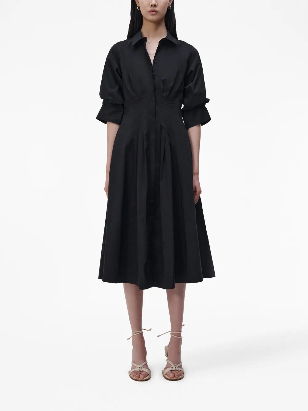 Simkhai Jazz Ruched Shirt Dress
