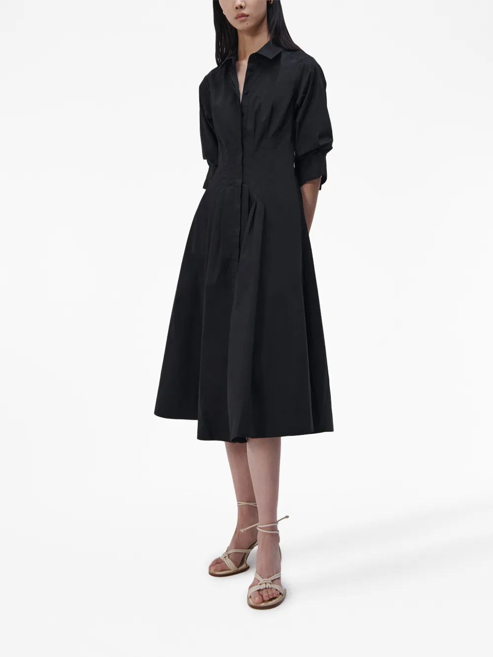 Simkhai Jazz Ruched Shirt Dress