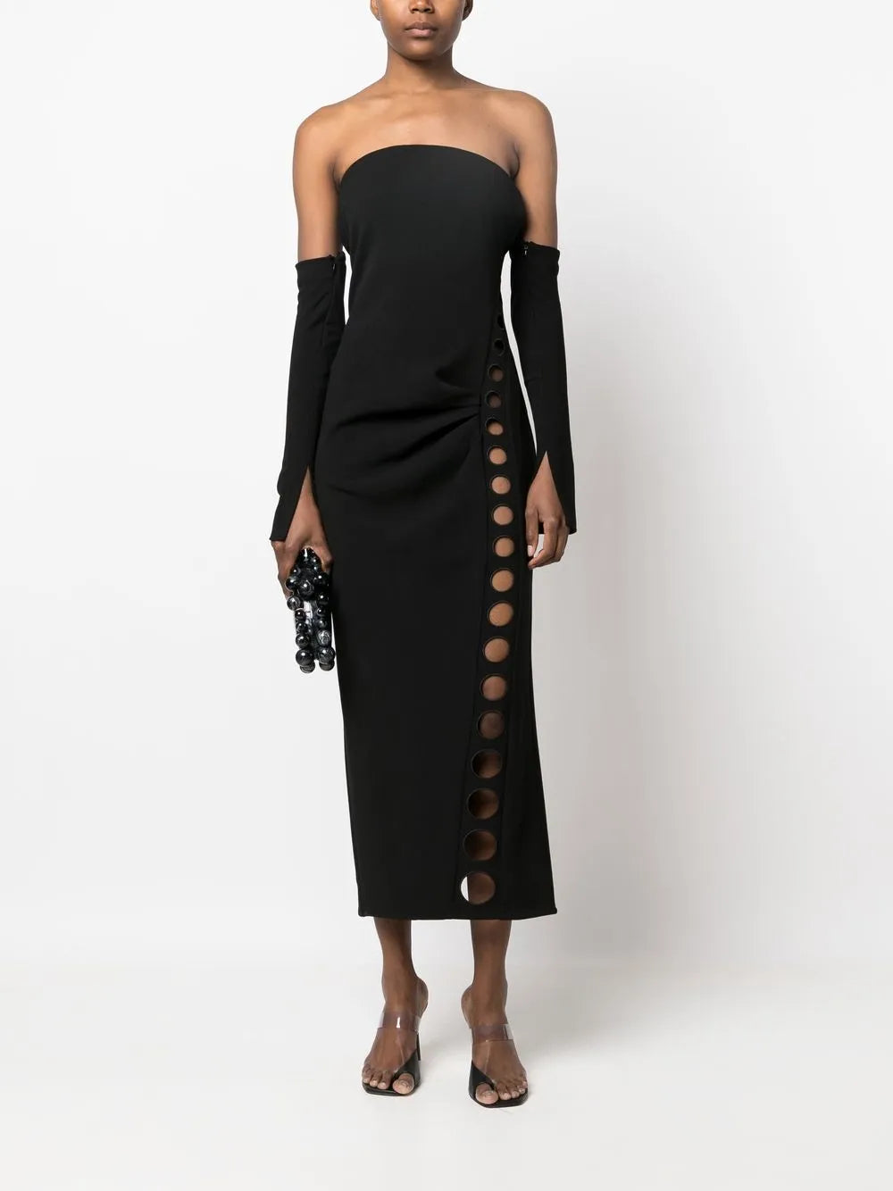 Cult Gaia Off Shoulder Midi Dress