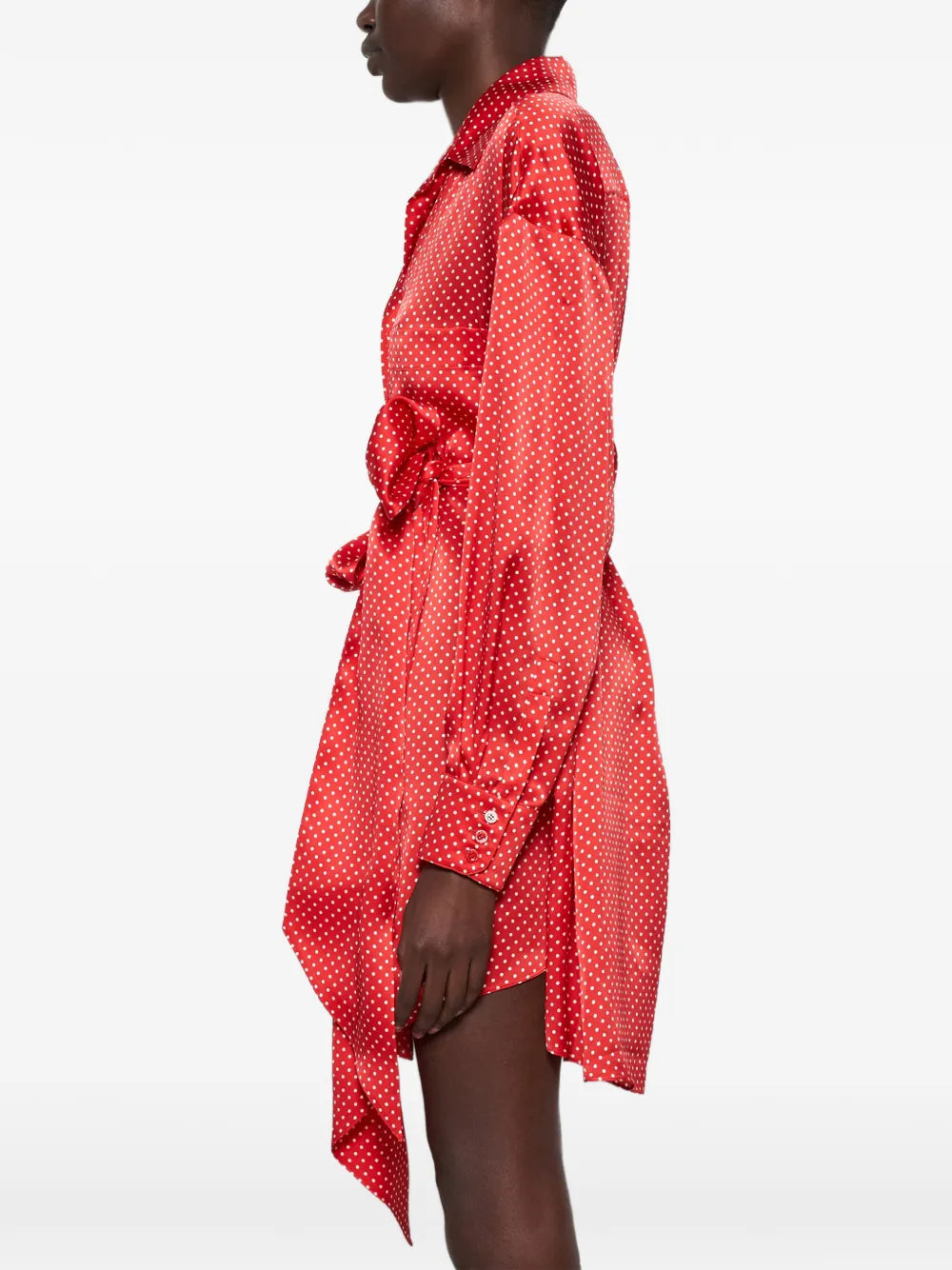 Alexandre Vauthier Polka Dot Tie Mini Dress