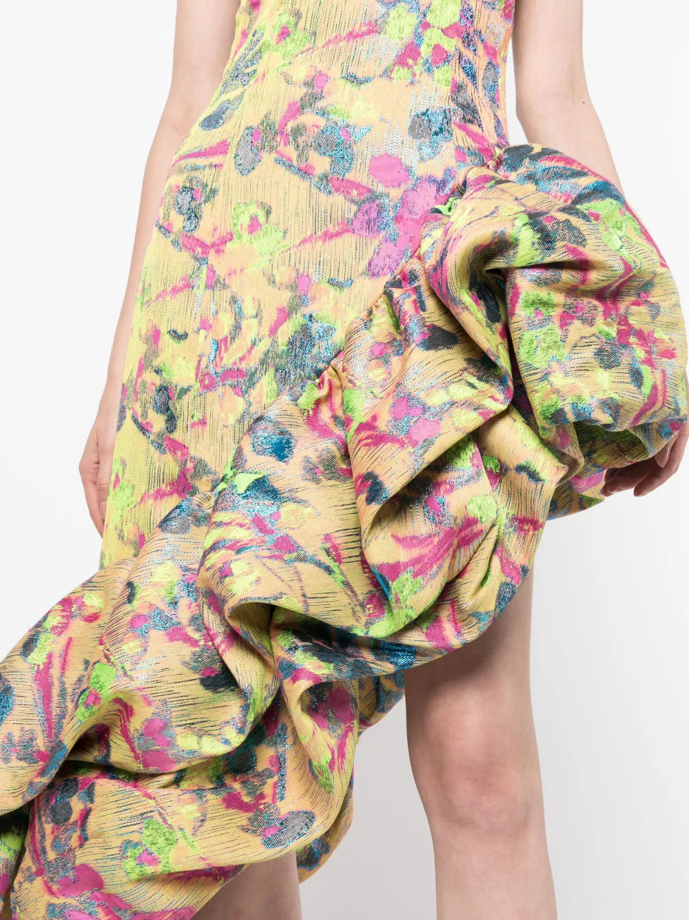 Cult Gaia Helena Ruffle Detail Asymmetric Dress