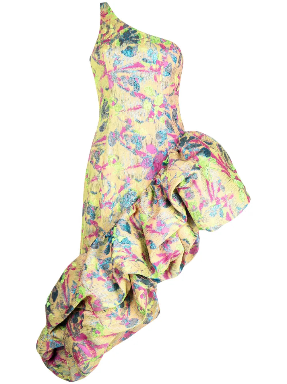 Cult Gaia Helena Ruffle Detail Asymmetric Dress