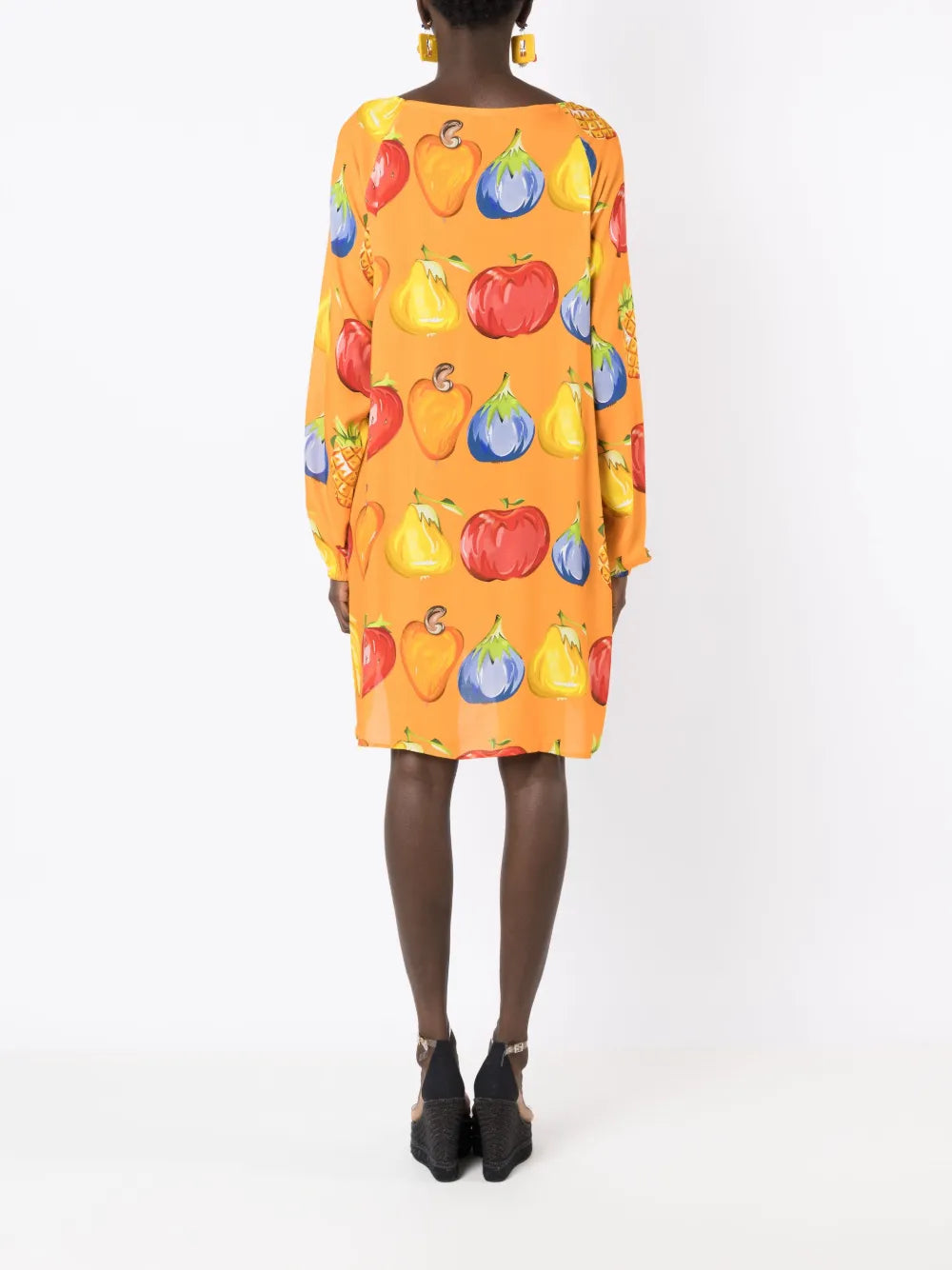Amir Slama Fruit Print Shift Mini Dress