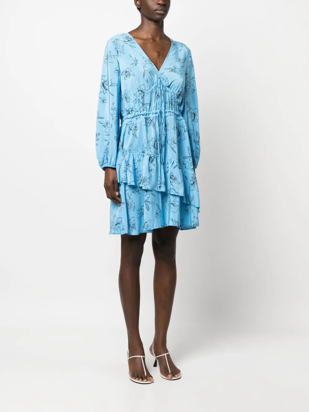 Ivy Oak Floral Print Flared Dress