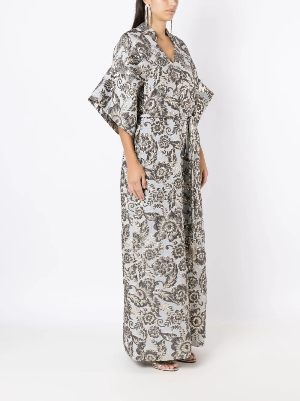 Olympiah Floral Embroidery Floor Length Dress