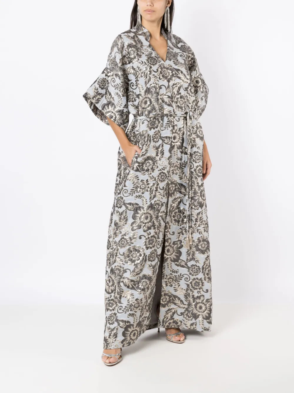 Olympiah Floral Embroidery Floor Length Dress