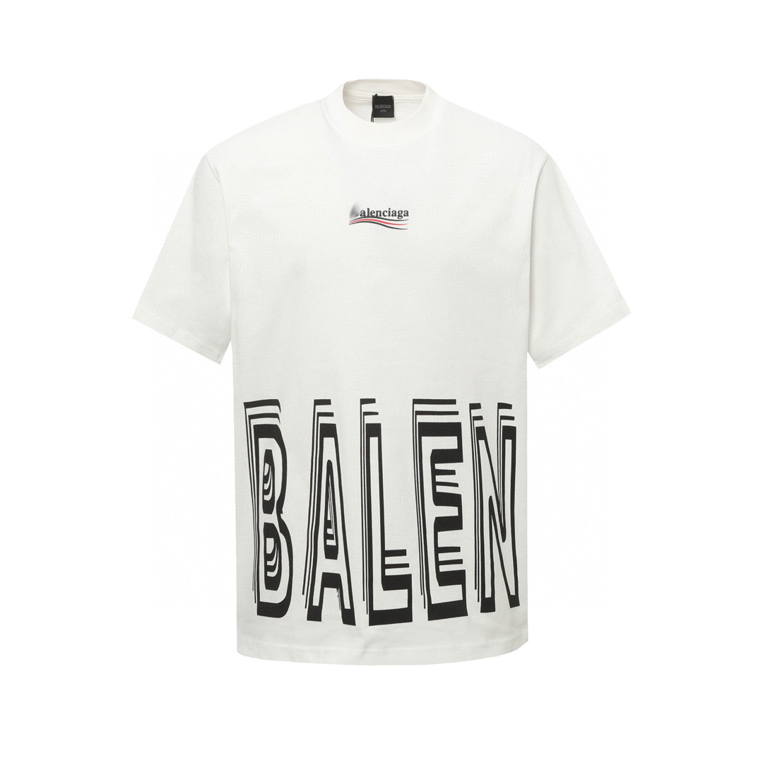 Balenciaga Split Wordmark T-Shirt in White