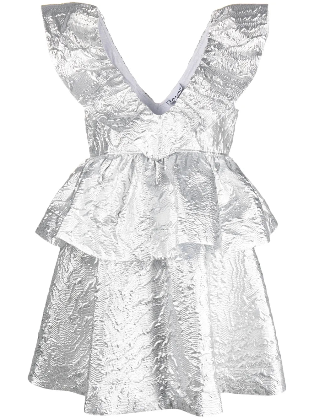 Ganni Jacquard Metallic Dress