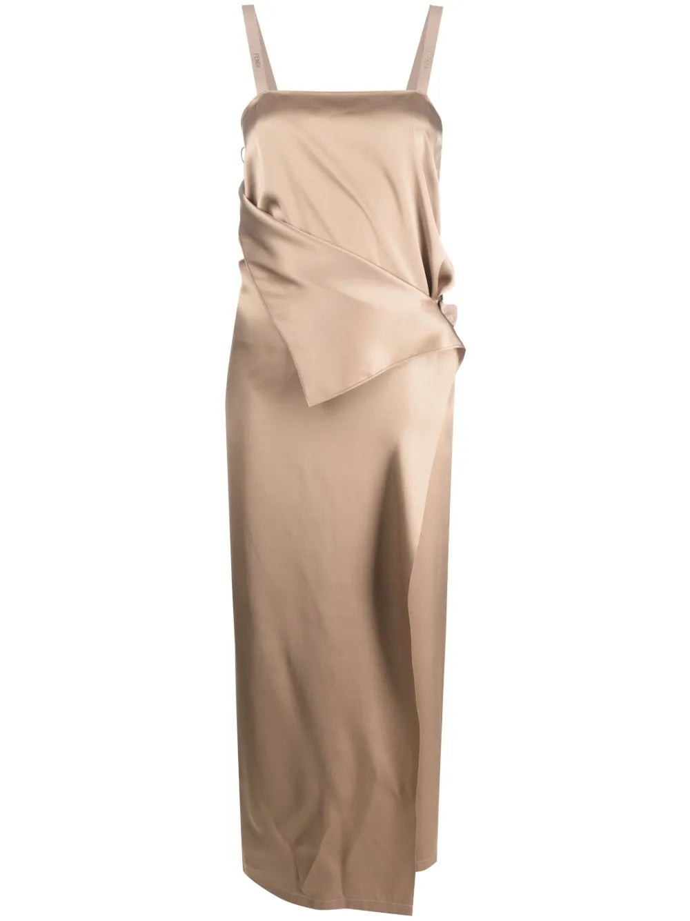 Fendi Tie Waist Silk Maxi Dress