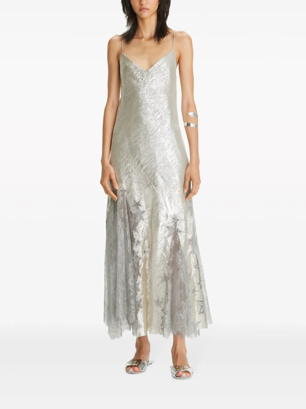 Tory Burch Star Lace Detail Slip Dress