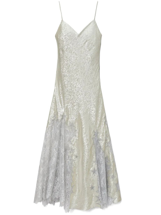 Tory Burch Star Lace Detail Slip Dress