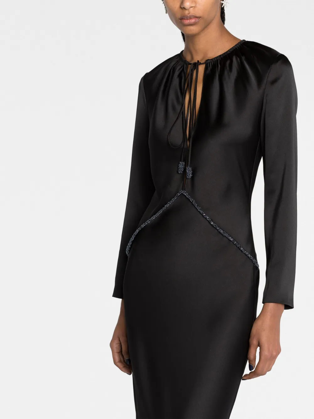 Vpm Atelier Crystal Embellished Long Sleeve Dress