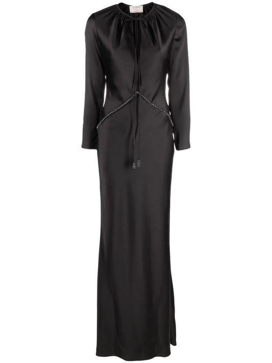 Vpm Atelier Crystal Embellished Long Sleeve Dress