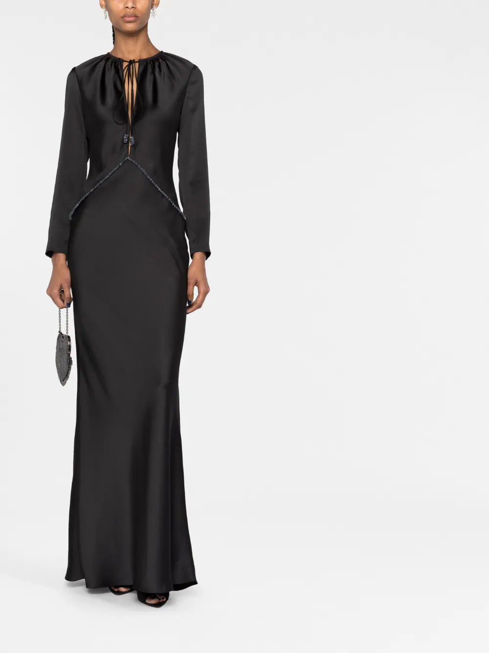 Vpm Atelier Crystal Embellished Long Sleeve Dress