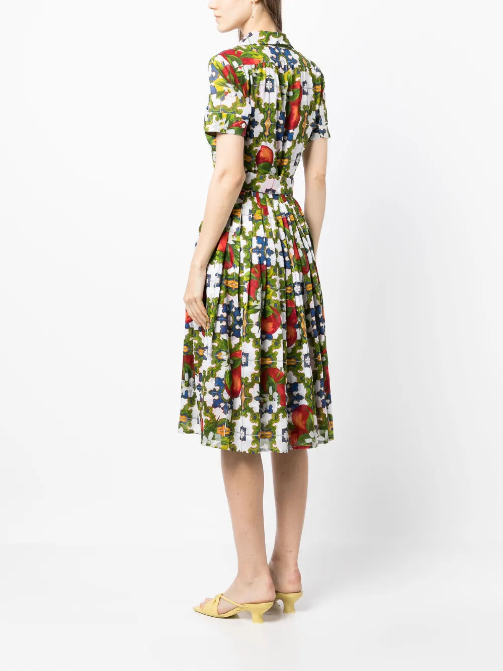 Samantha Sung Audrey Sicilian Ceramic Print Dress