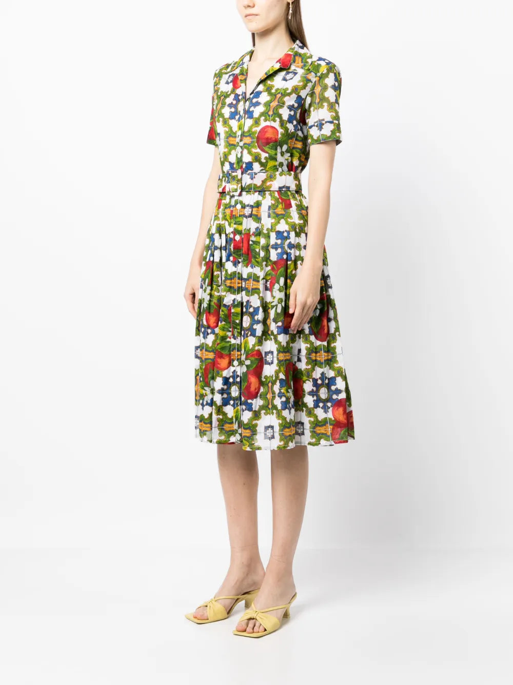 Samantha Sung Audrey Sicilian Ceramic Print Dress