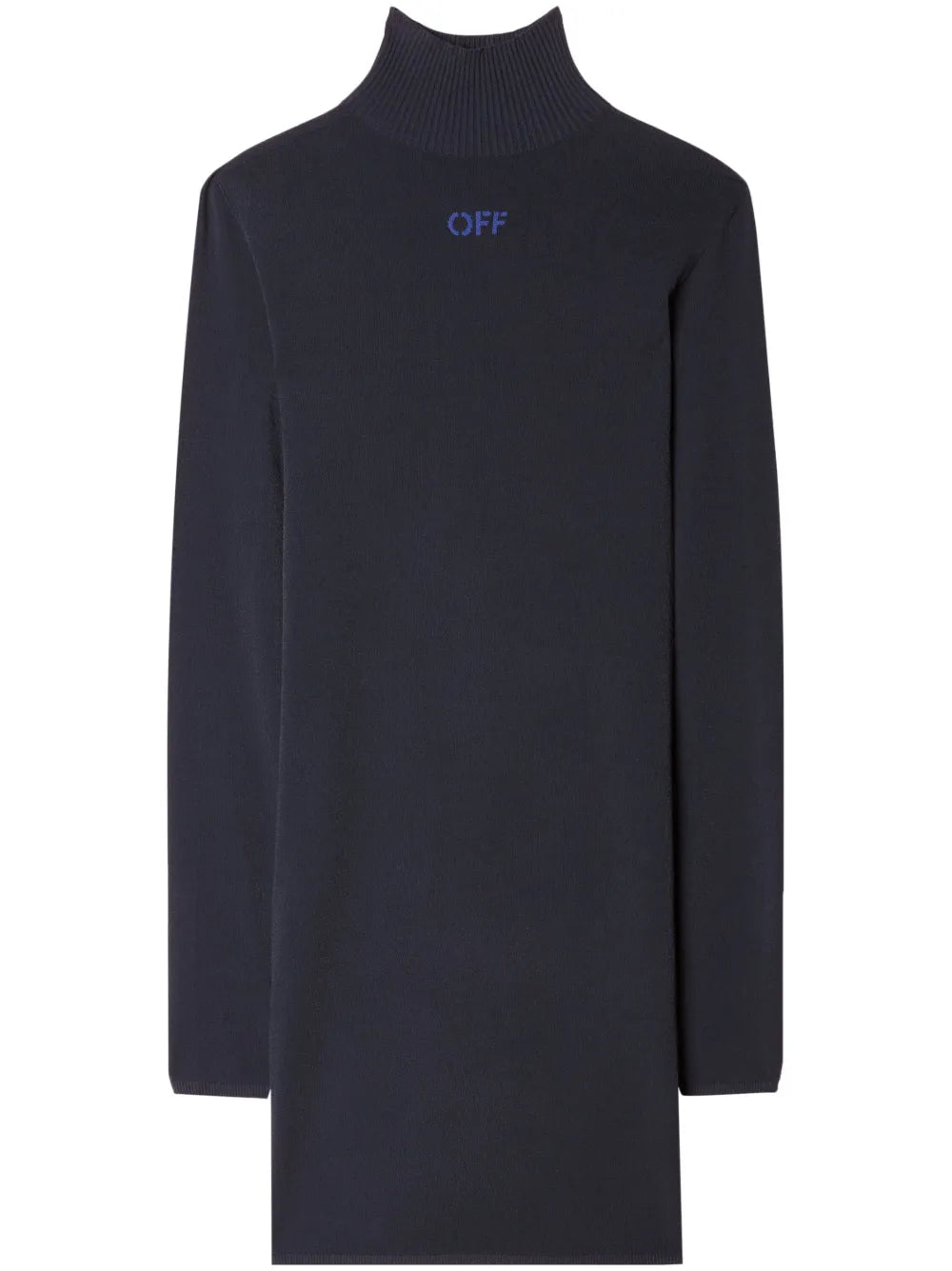 Off White Intarsia Knit Minidress