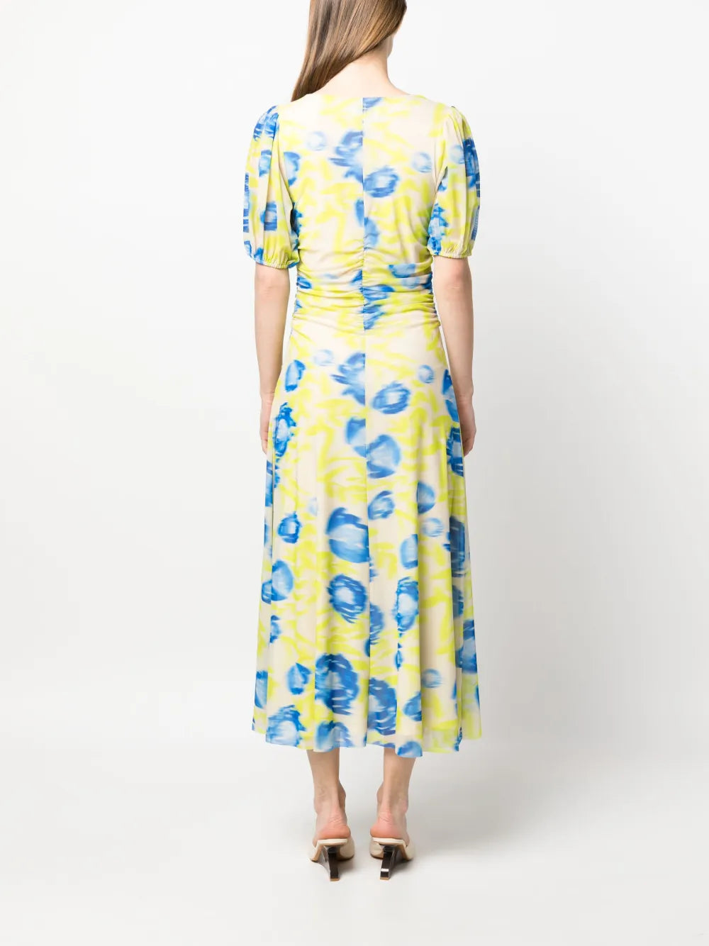 Ganni Floral Print Midi Dress