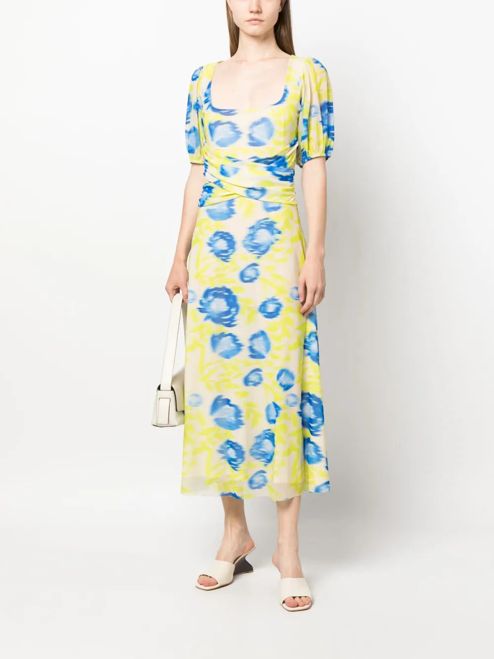 Ganni Floral Print Midi Dress