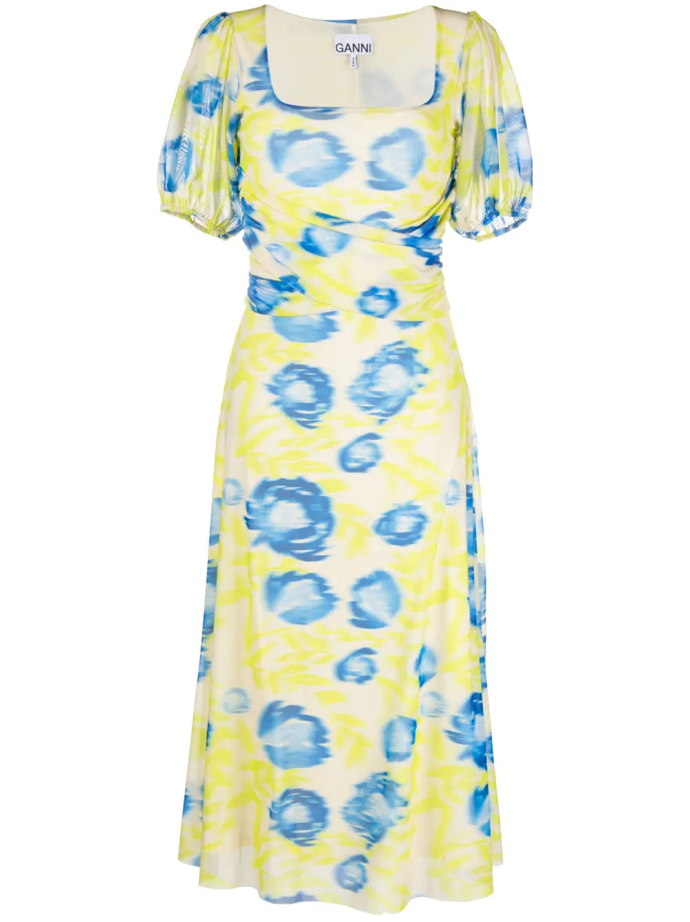 Ganni Floral Print Midi Dress