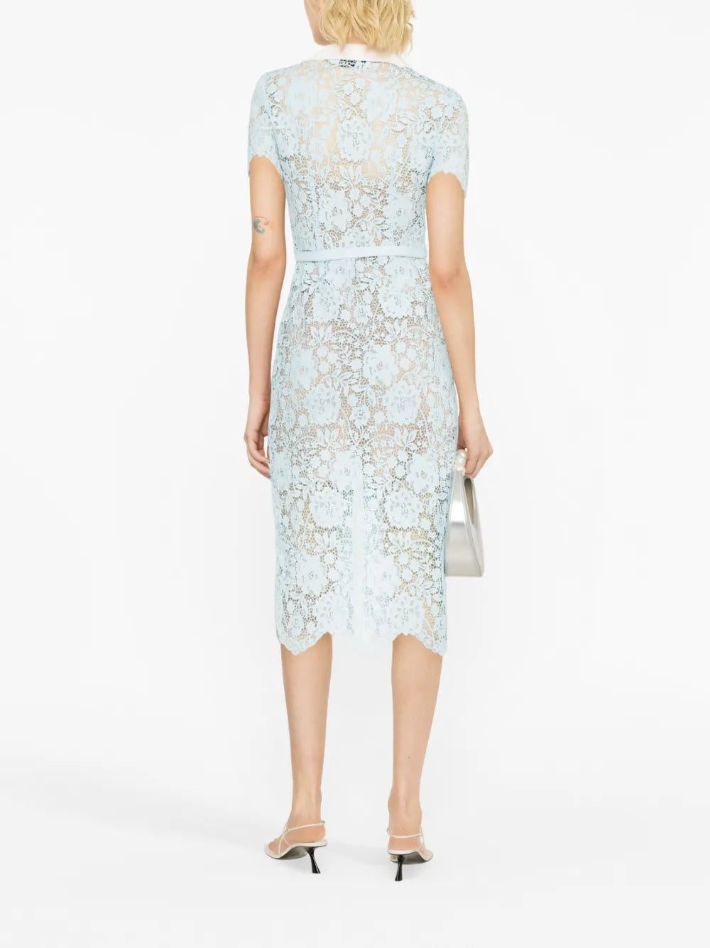 Self Portrait Lace Midi Shirt Dress