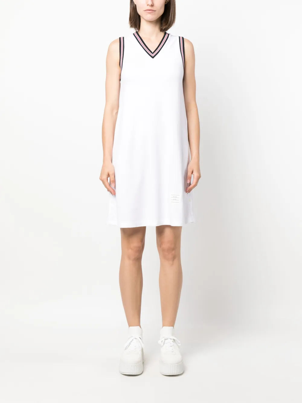 Thom Browne V Neck Sleeveless Dress