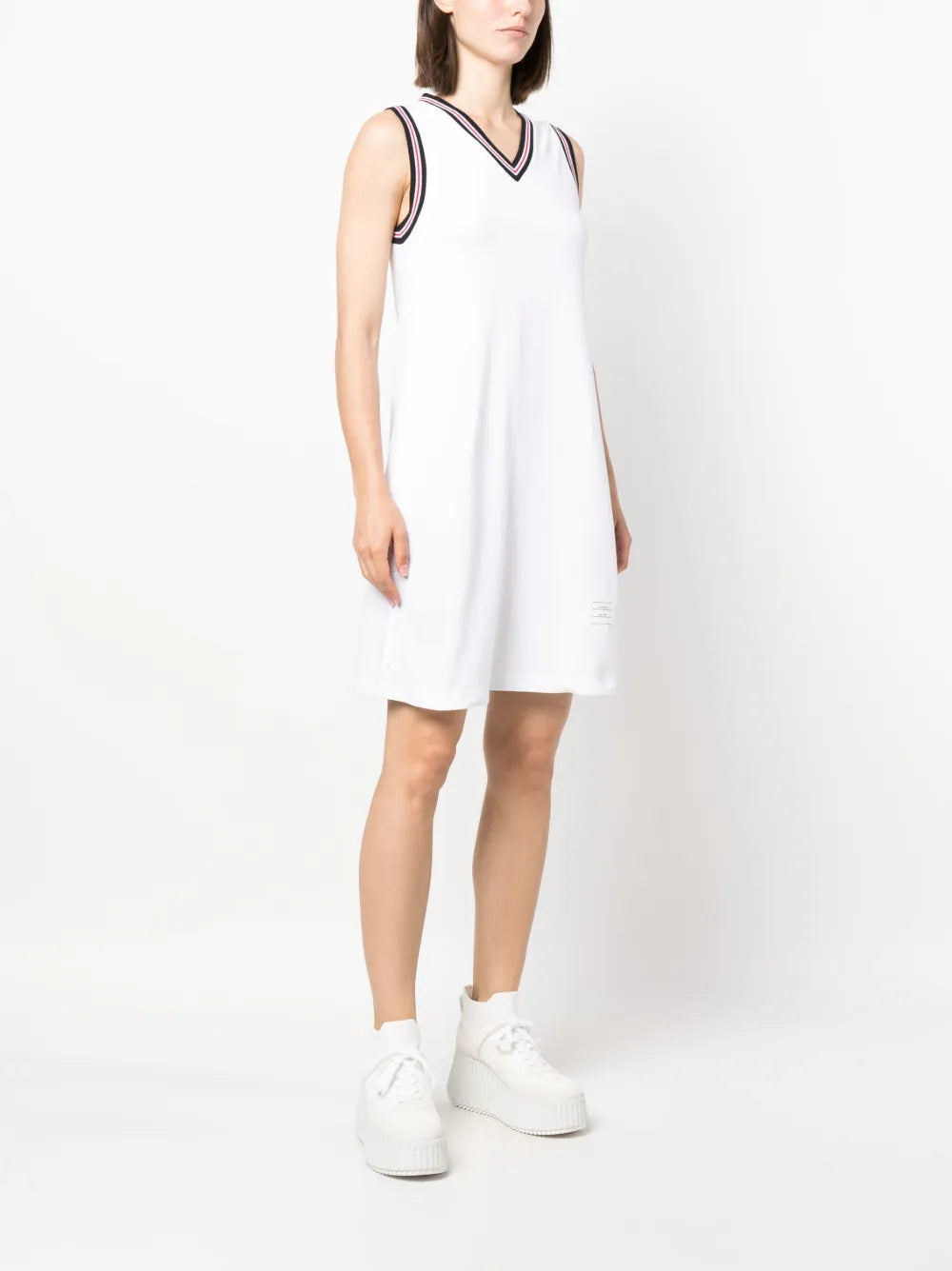 Thom Browne V Neck Sleeveless Dress