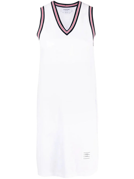 Thom Browne V Neck Sleeveless Dress