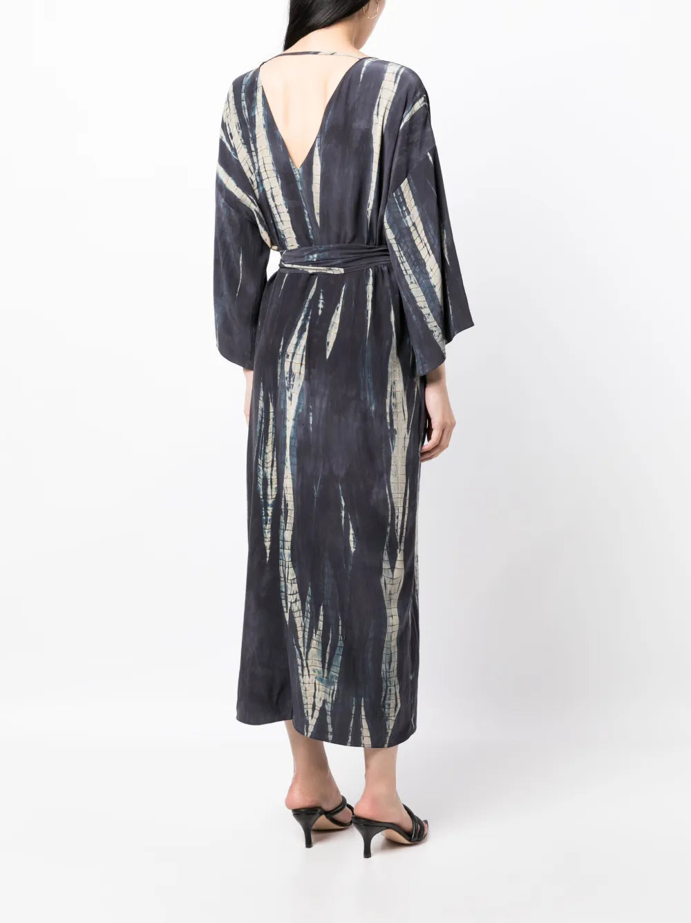 Voz Abstract Pattern Print V Neck Dress